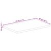 vidaXL Tablero de mesa rectangular madera maciza mango 50x40x3,8 cm
