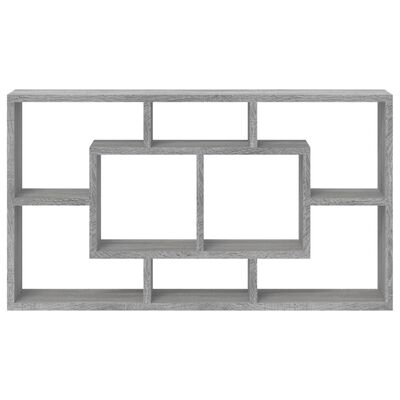 vidaXL Estantería de pared con 8 compartimentos gris Sonoma