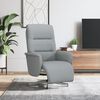 vidaXL Sill&oacute;n reclinable con reposapi&eacute;s tela gris claro