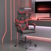 vidaXL Silla gaming giratoria cuero sint&eacute;tico negro y rojo vino tinto