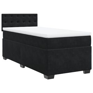 vidaXL Cama box spring con colch&oacute;n cuero sint&eacute;tico negro 90x190 cm