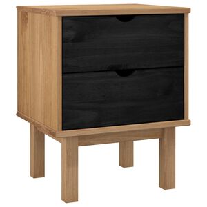 vidaXL Mesita de Noche OTTA Negro 45 x 39 x 57 cm