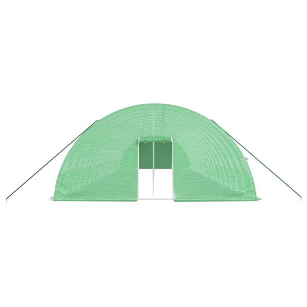 vidaXL Invernadero con estructura de acero verde 108 m&sup2; 18x6x2,85 m