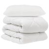 vidaXL Juego de Edred&oacute;n con almohada 2 uds. Blanco Microfibra