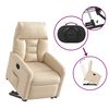 vidaXL Sill&oacute;n reclinable elevable tela de microfibra beige