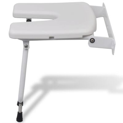 vidaXL asiento de ducha abatible de aluminio (Blanco)