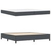 vidaXL Estructura de cama con colch&oacute;n Gris oscuro 200 x 200 cm tela