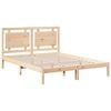 vidaXL Cama extralarga sin colch&oacute;n madera maciza 140x210 cm