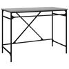 vidaXL Escritorio hierro madera contrachapada gris Sonoma 100x50x75 cm