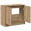 vidaXL Gabinete de Ba&ntilde;o con puerta Roble artesanal 63 x 29 x 55 cm