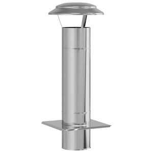 vidaXL Extensi&oacute;n de Chimenea Plateado 25 x 25 x 65 cm Acero inoxidable