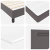 vidaXL Cama tipo Box Spring Gris 90 x 190 cm Cuero sint&eacute;tico
