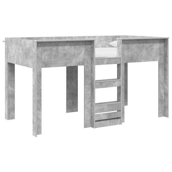 vidaXL Cama Litera para Ni&ntilde;os con colch&oacute;n Gris Concreto 100 x 200 cm