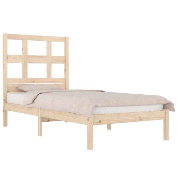 vidaXL Estructura de cama sin colchón madera maciza de pino 90x190 cm