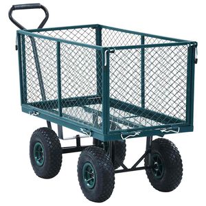 vidaXL Carrito de mano de jard&iacute;n verde 350 kg