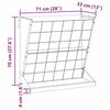 vidaXL Comedero de heno Plateado 71 x 33 x 70 cm Acero Galvanizado