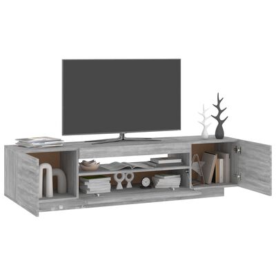 vidaXL Mueble de TV con luces LED gris Sonoma 160x35x40 cm