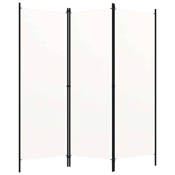 vidaXL Biombo divisor de 3 paneles blanco 150x180 cm
