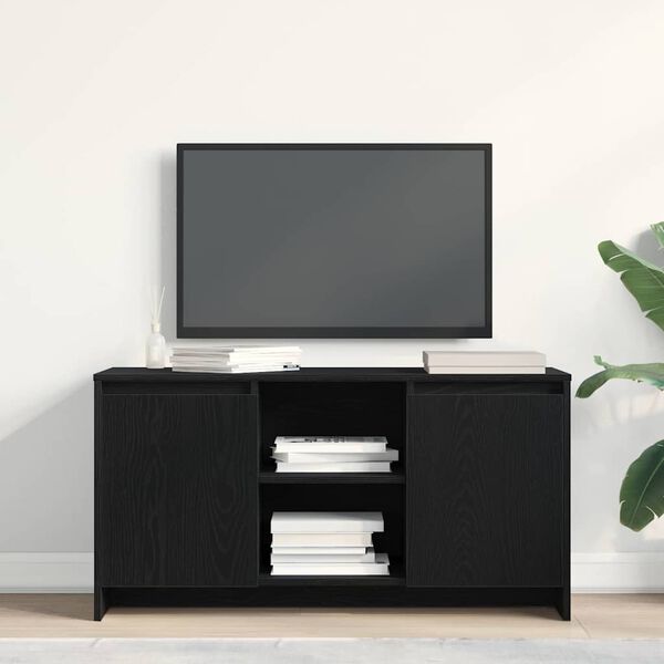 vidaXL Gabinete de TV Roble Negro 102 x 37,5 x 52,5 cm