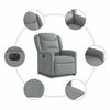 vidaXL Sill&oacute;n reclinable el&eacute;ctrico tela gris claro