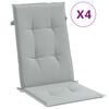 vidaXL Cojines para silla respaldo alto 4 uds tela gris claro melange