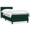 vidaXL Cama box spring con colch&oacute;n terciopelo verde oscuro 90x220 cm