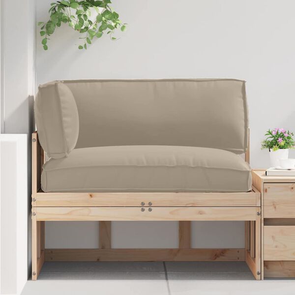 vidaXL Juego de Cojines para Palets 3 pcs Taup&eacute; Tela Oxford