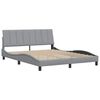 vidaXL Estructura de cama sin colch&oacute;n Hanko tela gris claro 160x200 cm