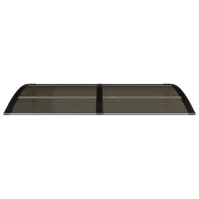 vidaXL Marquesina de puerta policarbonato negro 150x75 cm