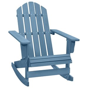 vidaXL Silla mecedora de jard&iacute;n Adirondack madera maciza de abeto azul