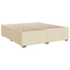 vidaXL Cama box spring con colchón tela color crema 180x200 cm