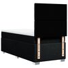 vidaXL Cama box spring con colch&oacute;n tela negro 100x200 cm