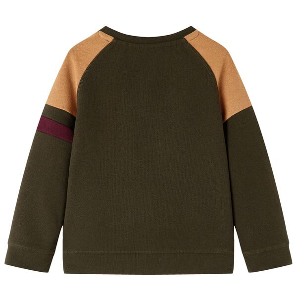 Sudadera infantil caqui oscuro y camel 104
