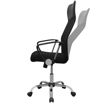 vidaXL silla de oficina poliuretano media densidad 61,5x60 cm negra