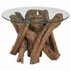 vidaXL Mesa de centro de madera maciza de teca 60 cm
