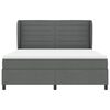 vidaXL Cama tipo Box Spring con colch&oacute;n Gris oscuro 180 x 200 cm tela