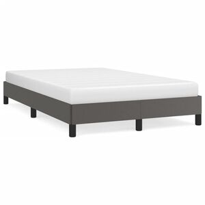 vidaXL Estructura de cama sin colch&oacute;n cuero sint&eacute;tico gris 120x200 cm