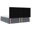 vidaXL Cama con almacenamiento y colch&oacute;n Gris oscuro 200 x 200 cm