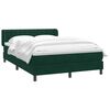 vidaXL Cama box spring con colch&oacute;n terciopelo verde oscuro 160x210 cm