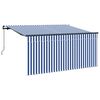 vidaXL Toldo Retr&aacute;ctil Manual Azul y 300 x 200 cm Poli&eacute;ster y Aluminio