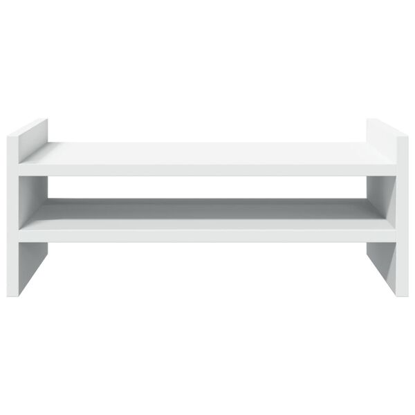 vidaXL Soporte de pantalla madera ingeniería blanco 50x27x20 cm