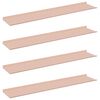 vidaXL Estante flotante 4 pcs Rosa 100 x 18 x 2,5 cm Acero