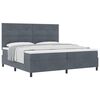 vidaXL Cama tipo Box Spring Gris oscuro 200 x 200 cm Terciopelo