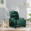 vidaXL Sill&oacute;n reclinable de masaje el&eacute;ctrico tela verde oscuro