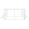 vidaXL Perrera de exterior acero galvanizado plateado 8x4x2 m