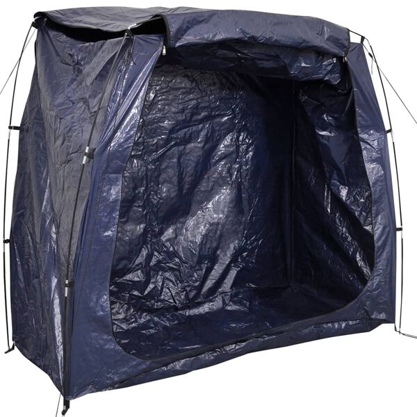 vidaXL Tienda para guardar bicicletas azul 200x80x150 cm
