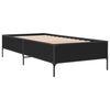 vidaXL Estructura de cama madera ingenier&iacute;a y metal negro 100x200 cm