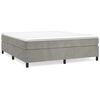 vidaXL Estructura de cama con somier terciopelo gris claro 200x200 cm