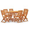 vidaXL Set de comedor de jard&iacute;n plegable 7 pzas madera eucalipto