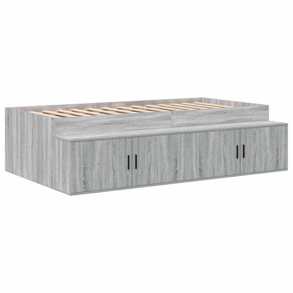 vidaXL Estructura de cama Gris Sonoma 80 x 200 cm Madera contrachapada